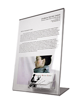 Clear Acrylic Countertop Displays and Sign Holders